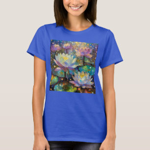 Delicate Lotus Flowers Blossoming in the Snow T-Shirt