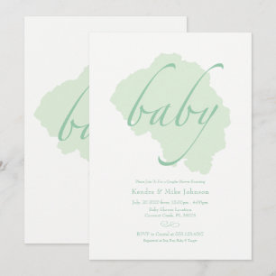 Delicate Mint Baby Shower Invitation