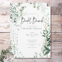 Delicate Modern Tropical Rainforest Bridal Brunch