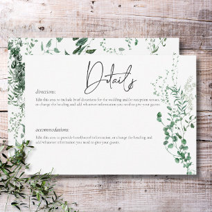 Delicate Modern Tropical Rainforest Foliage Enclosure Card