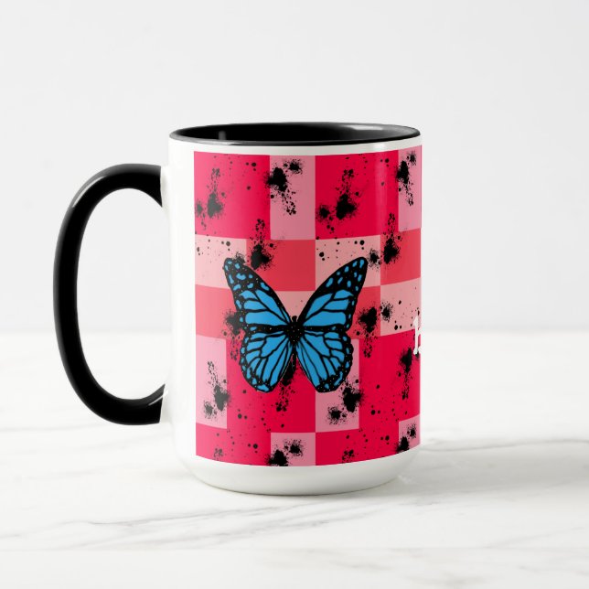 delicate nature aesthetic butterfly mug (Left)