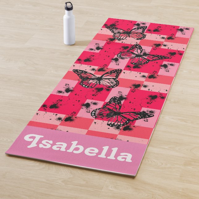 delicate nature aesthetic butterfly yoga mat (In Situ)