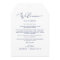Delicate Navy Wedding Welcome Letter & Itinerary