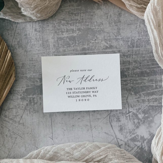 Delicate New Home Change of Address Insert Card (Creator Uploaded)