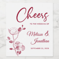 Delicate orchid cheers to the wedding red custom