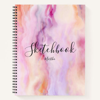 Delicate Painted Artistic Elegant Sketchbook Notebook