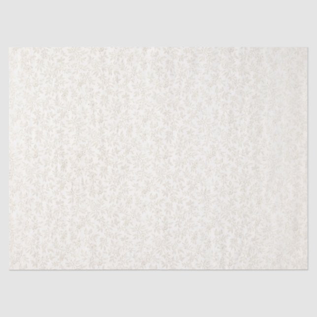 Delicate Pale Gold Floral Tissue Paper (Front)