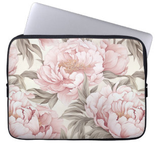 Delicate Pale Pink Peony Electronics Bag