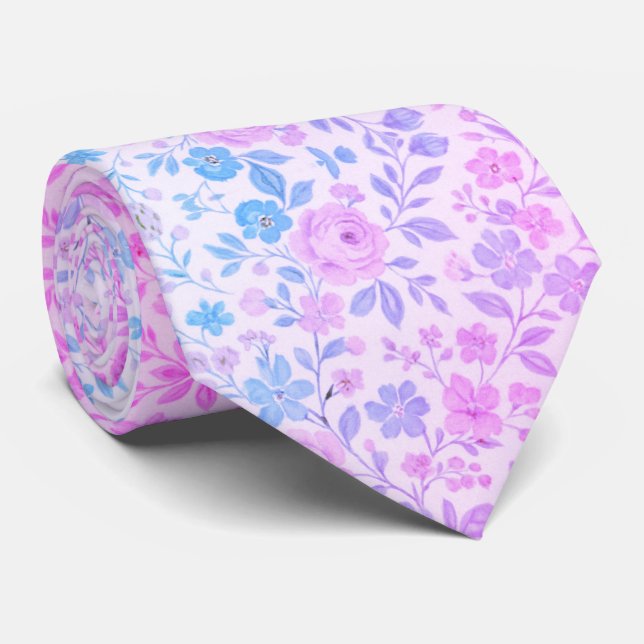  Delicate Pastel Spring  Tie (Rolled)