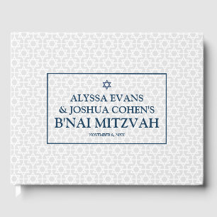 Delicate Patterned B'nai Mitzvah Guest Book