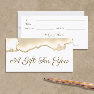 delicate peach agate gift certificate