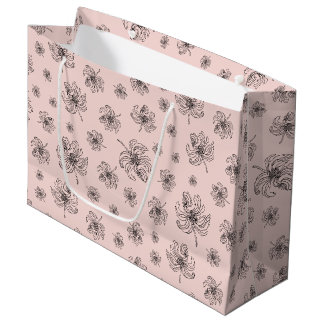 Delicate peonies. large gift bag