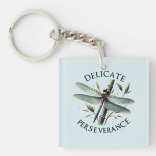 Delicate Perseverance - Artistic Dragonfly Keychain