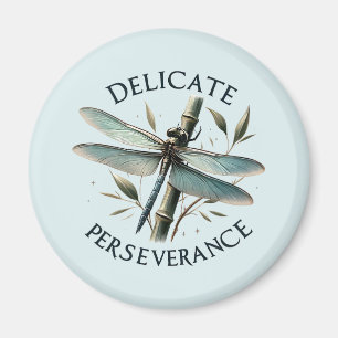 Delicate Perseverance - Artistic Dragonfly Magnet