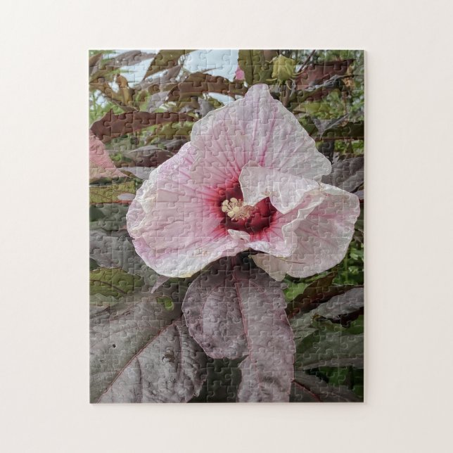 "Delicate petals" Hibiscus Flower  Jigsaw Puzzle (Vertical)