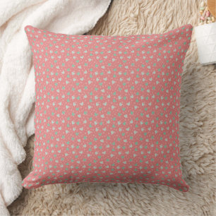 Delicate Petite Floral Ditsy Seamless Pattern Throw Pillow