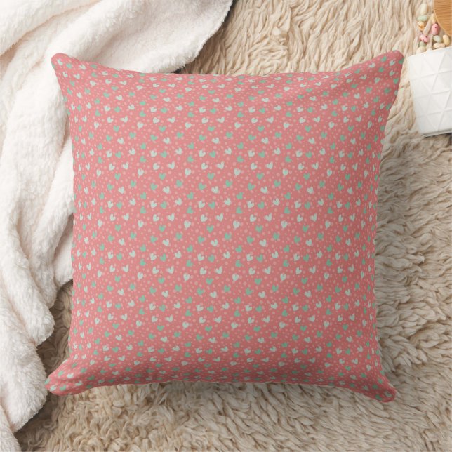 Delicate Petite Floral Ditsy Seamless Pattern Throw Pillow (Blanket)