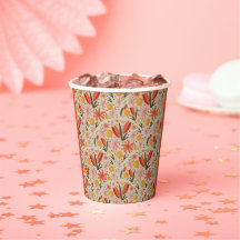 Delicate pink and orange floral