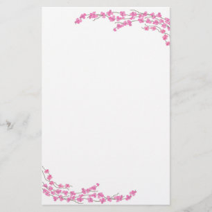 Delicate Pink Blossoms Stationery