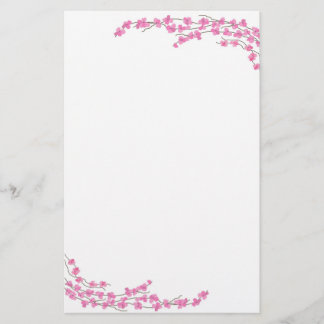 Delicate Pink Blossoms Stationery