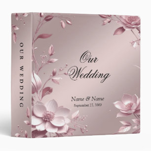 Delicate Pink Floral Album Binder