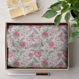 Delicate Pink Floral Art Nouveau Tissue Paper