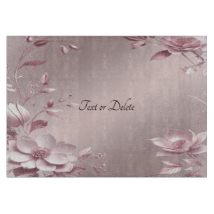 Delicate Pink Floral Cutting Board
