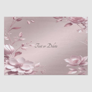 Delicate Pink Floral Tissue Paper