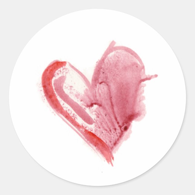 Delicate Pink Heart Sticker (Front)