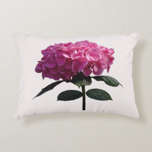 Delicate Pink Hydrangea Accent Pillow