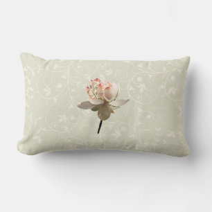 Delicate Pink Lotus Lumbar Pillow