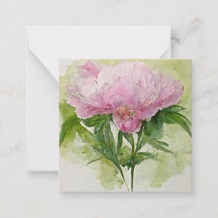 Delicate pink peony card