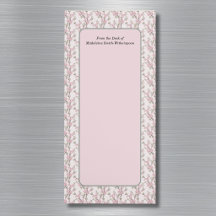 Delicate Pink Rose Buds Floral From the Desk Of