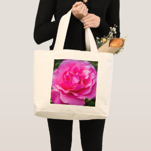 Delicate pink rose large tote bag