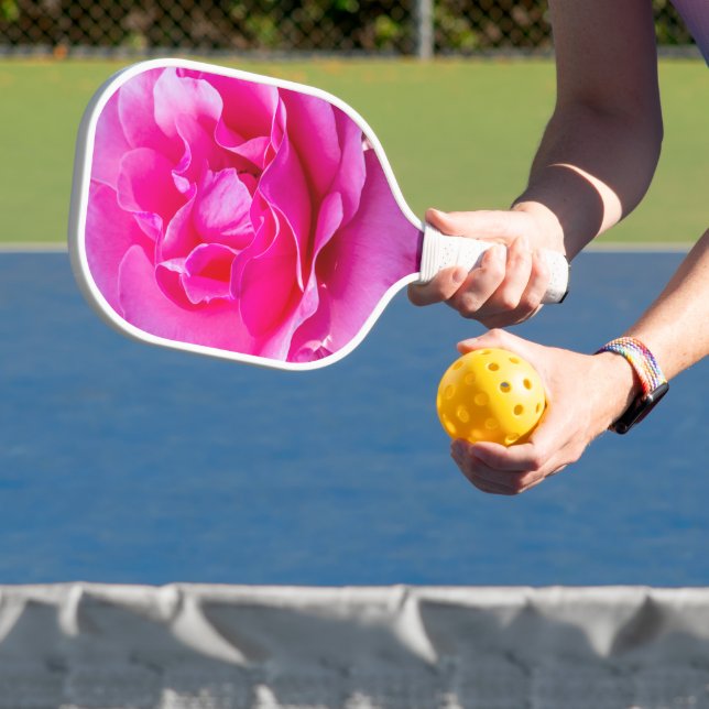 Delicate pink rose pickleball paddle (Insitu)