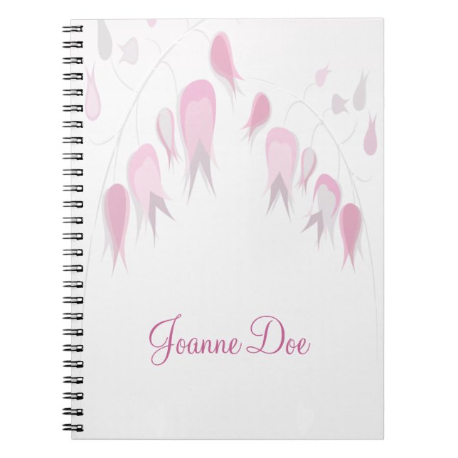 Delicate Pink Tulips Notebook (Front)