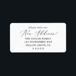 Delicate Please Note Our New Address Label<br><div class="desc">These delicate please note our new address labels are perfect for a modern holiday card or moving announcement envelope. The romantic minimalist design features lovely and elegant black typography on a white background with a clean and simple look.</div>