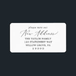 Delicate Please Note Our New Address Label<br><div class="desc">These delicate please note our new address labels are perfect for a modern holiday card or moving announcement envelope. The romantic minimalist design features lovely and elegant black typography on a white background with a clean and simple look.</div>