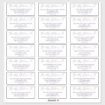 Delicate Plum Purple Guest Address Labels<br><div class="desc">These delicate plum purple wedding guest address labels are perfect for a modern wedding. The romantic minimalist design features lovely and elegant dark purple typography on a white background with a clean and simple look. Customize each label with the name and address of your guests. 21 labels per sheet. Add...</div>