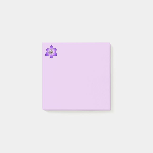 Delicate Purple Crocus Notes (Front)