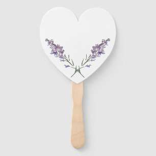 Delicate purple floral hand fan