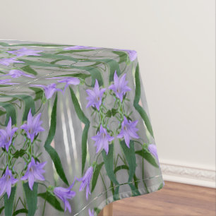 Delicate Purple Lily Flowers Abstract Art   Tablecloth