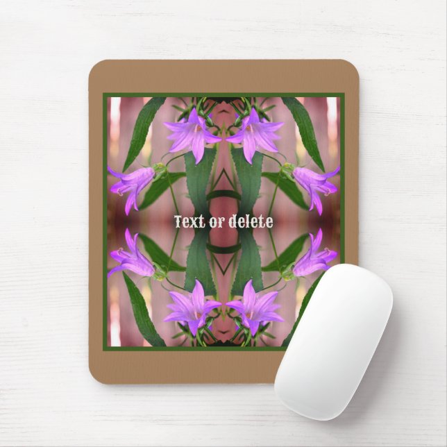 Delicate Purple Lily Flowers Abstract Personalized Mouse Pad (With Mouse)