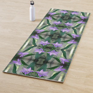 Delicate Purple Lily Flowers Abstract  Yoga Mat