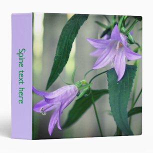 Delicate Purple Lily Flowers Personalized  Binder