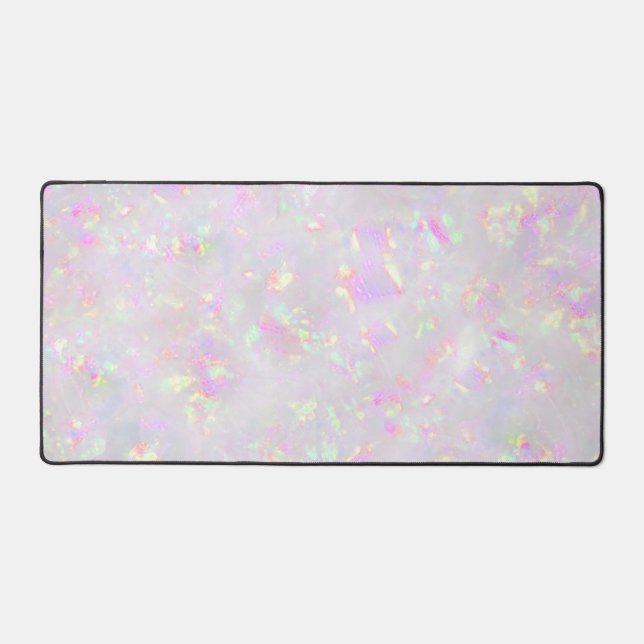 delicate purple opal inspired texture desk mat (Front)