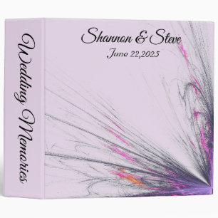Delicate Purple Personal Wedding Memories Binder