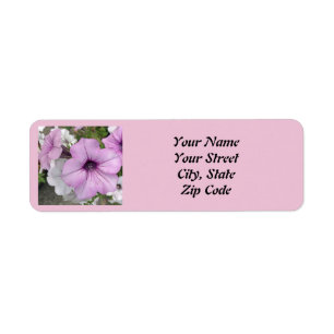 Delicate Purple Petunia Photo Label