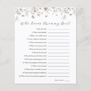 Delicate Purple Wildflower Who Knows Mommy Best