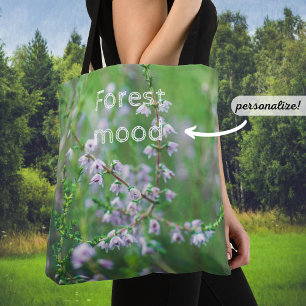 Delicate purple wildflowers tote bag
